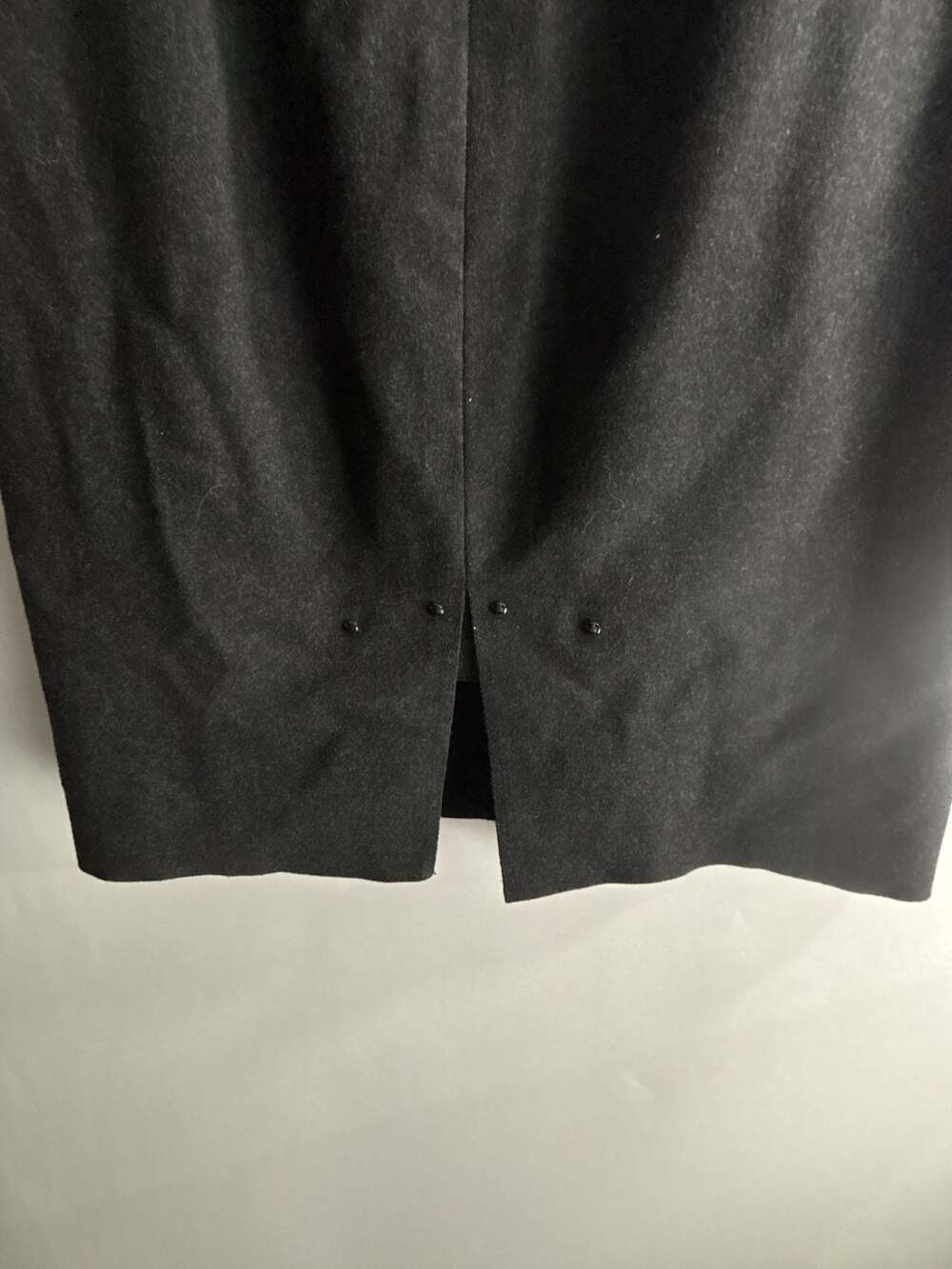 Per Se Charcoal Gray Wool Blend Pencil Skirt with Studded Detail - Picture 5 of 7